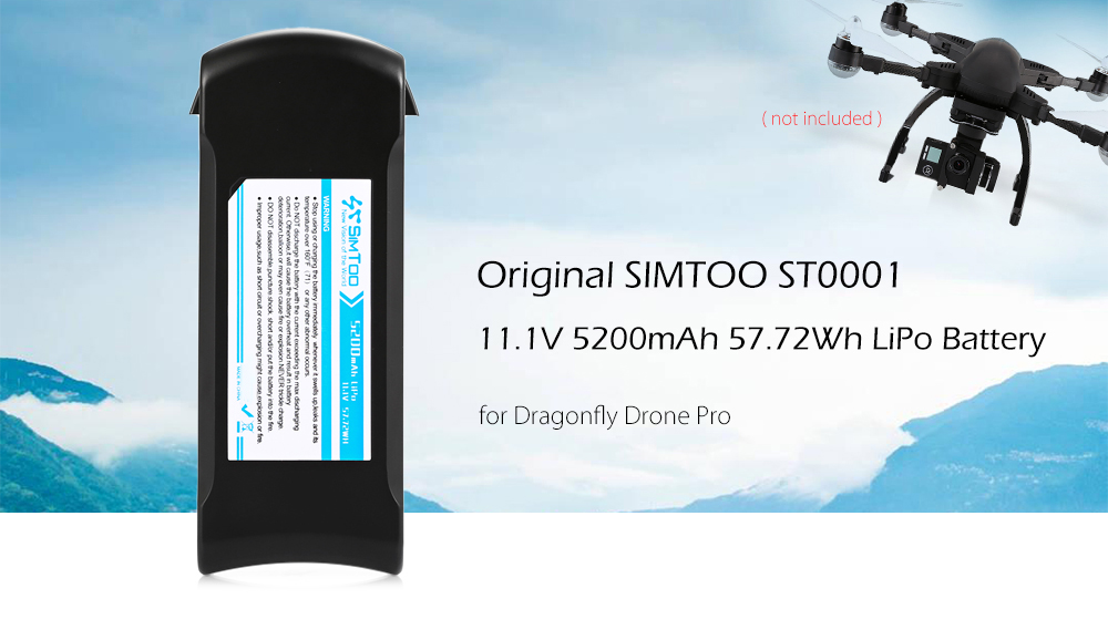 Original SIMTOO ST0001 11.1V 5200mAh 57.72Wh LiPo Battery for Dragonfly Drone Pro