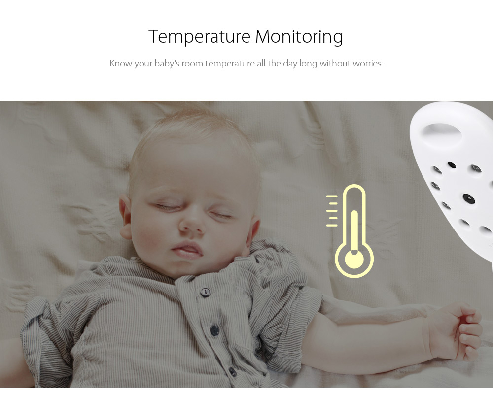 VB601 2.4G Wireless Baby Video Monitor with Night Vision Two-way Talk LCD Display Temperature Monitoring