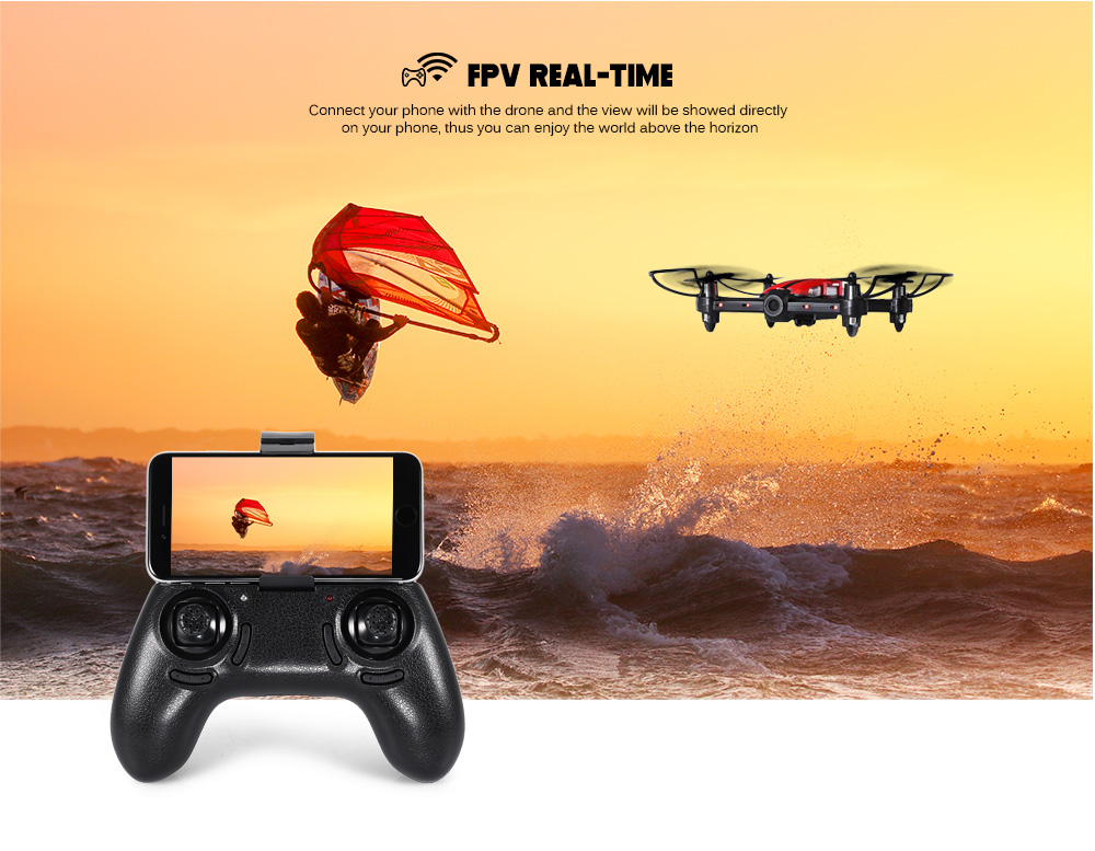 Flytec T18 RC Drone WiFi FPV HD Camera 2.4G 4CH 6-axis Gyro Headless Mode 3D Unlimited Flip Aircraft RTF