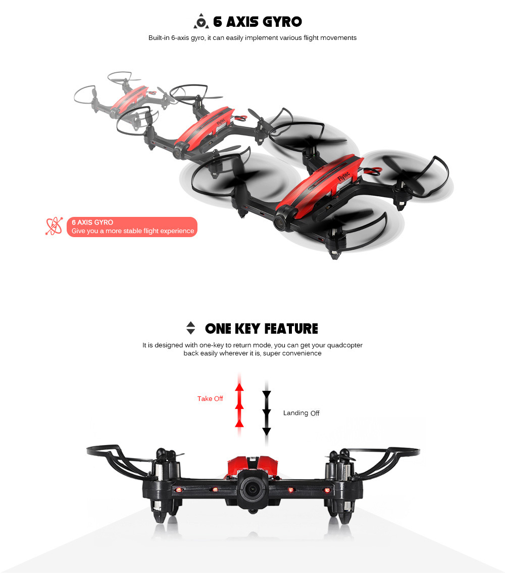 Flytec T18 RC Drone WiFi FPV HD Camera 2.4G 4CH 6-axis Gyro Headless Mode 3D Unlimited Flip Aircraft RTF