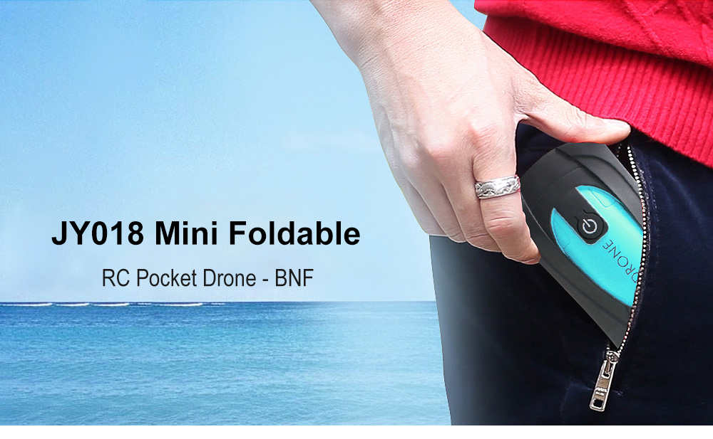 JY018 Mini Foldable RC Pocket Drone BNF WiFi FPV 0.3MP Camera 480P Video / G-sensor Mode / Air Press Altitude Hold