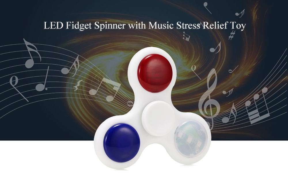 LED Fidget Spinner with Music Stress Relief Toy LED Fidget Spinner with Music Stress Relief Toy