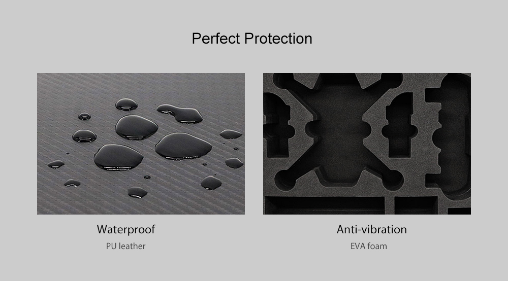 Waterproof PU Leather Drone Case with EVA Foam Protection for DJI Spark Waterproof PU Leather Drone Case with EVA Foam Protection for DJI Spark