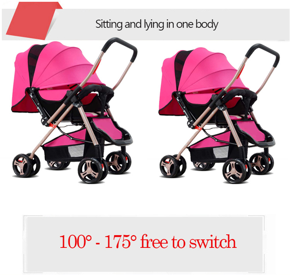 Four-wheel Foldable Pram Baby Stroller