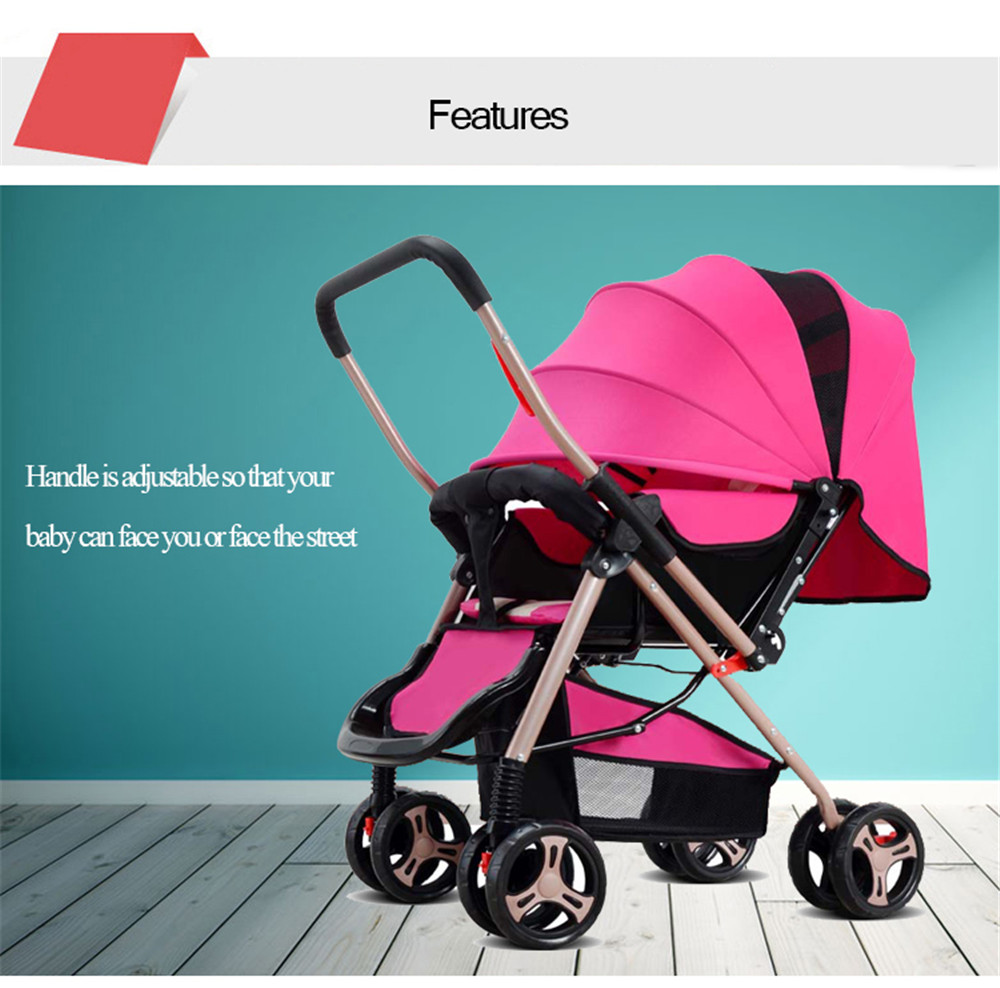 Four-wheel Foldable Pram Baby Stroller