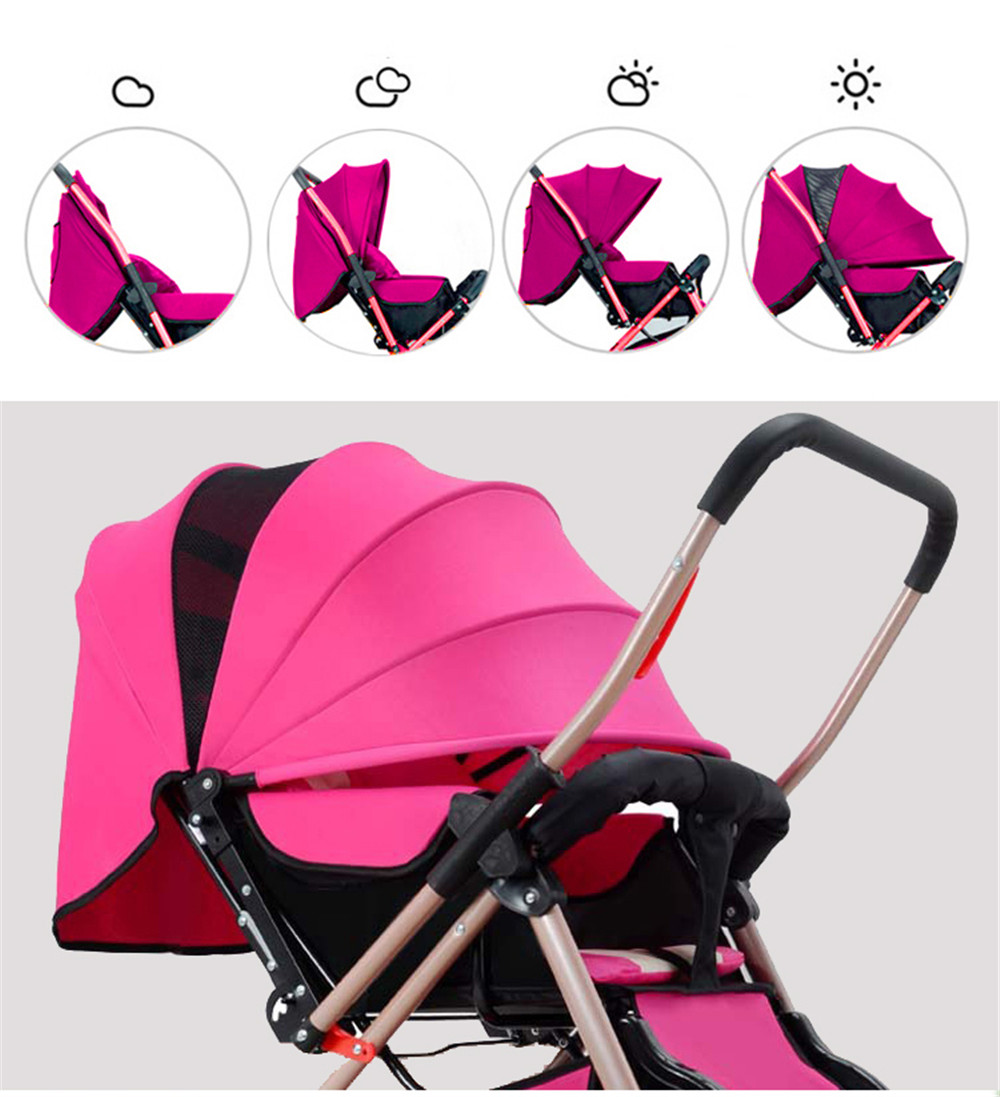 Four-wheel Foldable Pram Baby Stroller