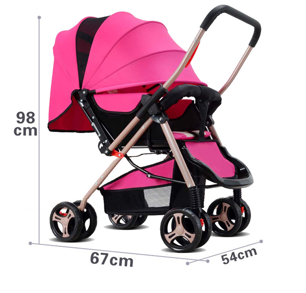 Four-wheel Foldable Pram Baby Stroller