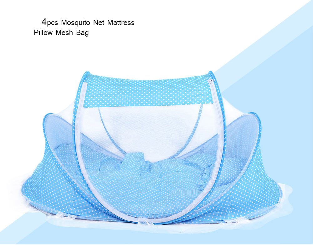 4pcs Portable Type Comfortable Babies Pad with Sealed Mosquito Net