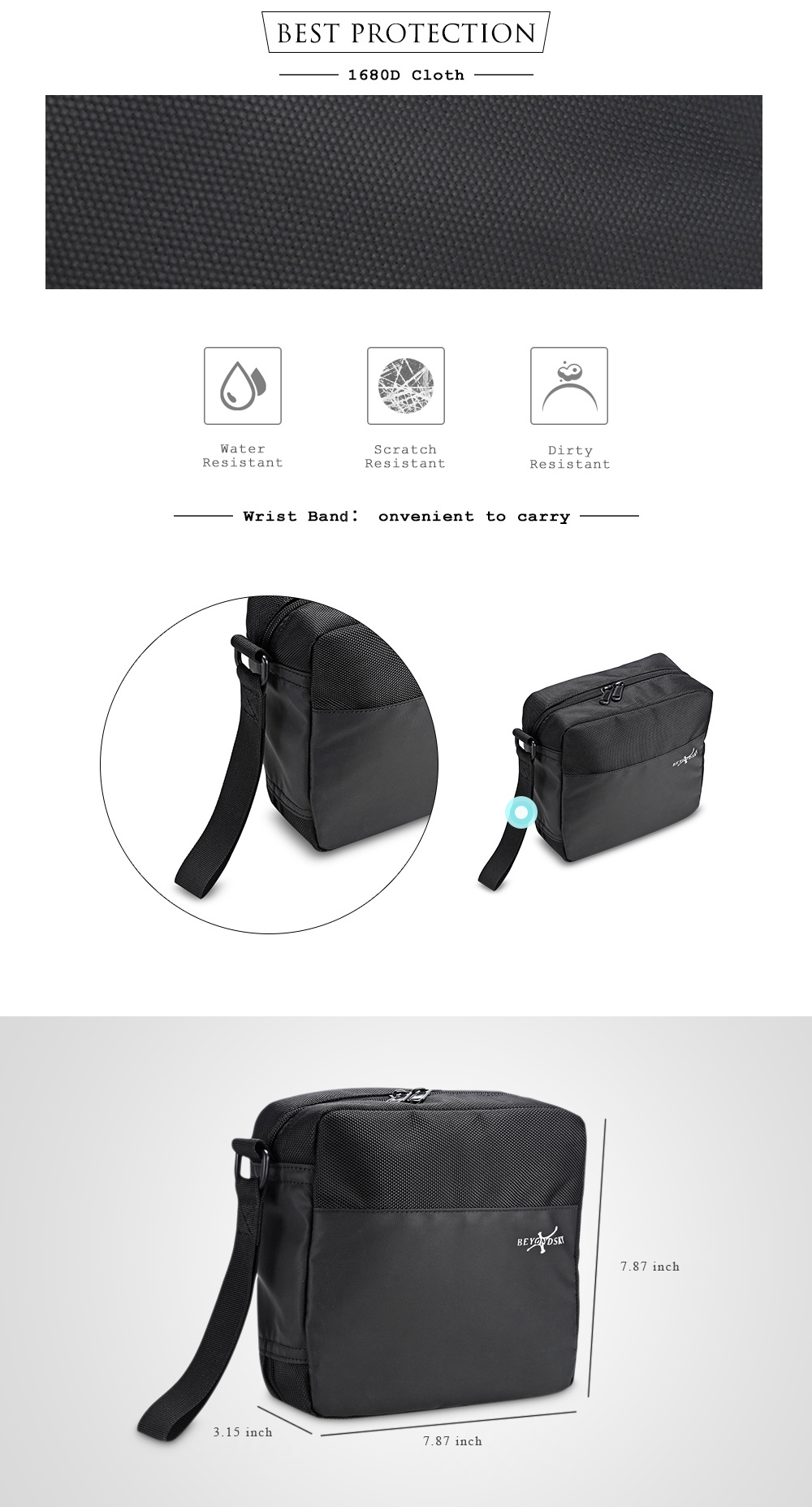 Portable Water Resistant Drone Carrying Wrist Bag Travel Storage Sleeve Package for DJI Spark RC Quadcopter