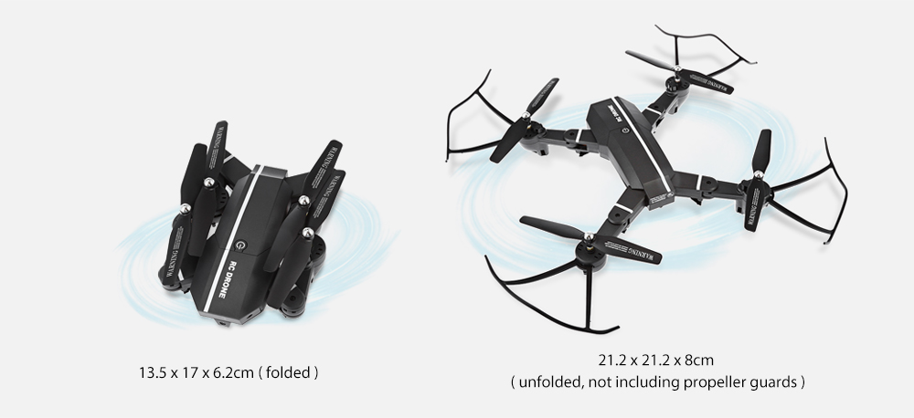 8807HD - G Foldable RC Quadcopter RTF WiFi FPV Camera / G-sensor Mode / Voice Control