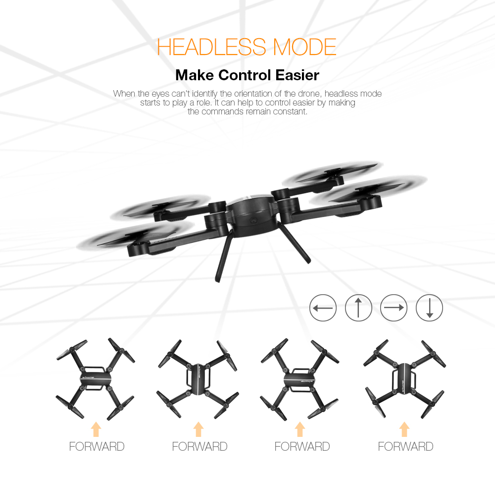 X8T Foldable RC Quadcopter 2.4G 4CH 6-axis Gyro Altitude Hold Headless Mode Drone RTF