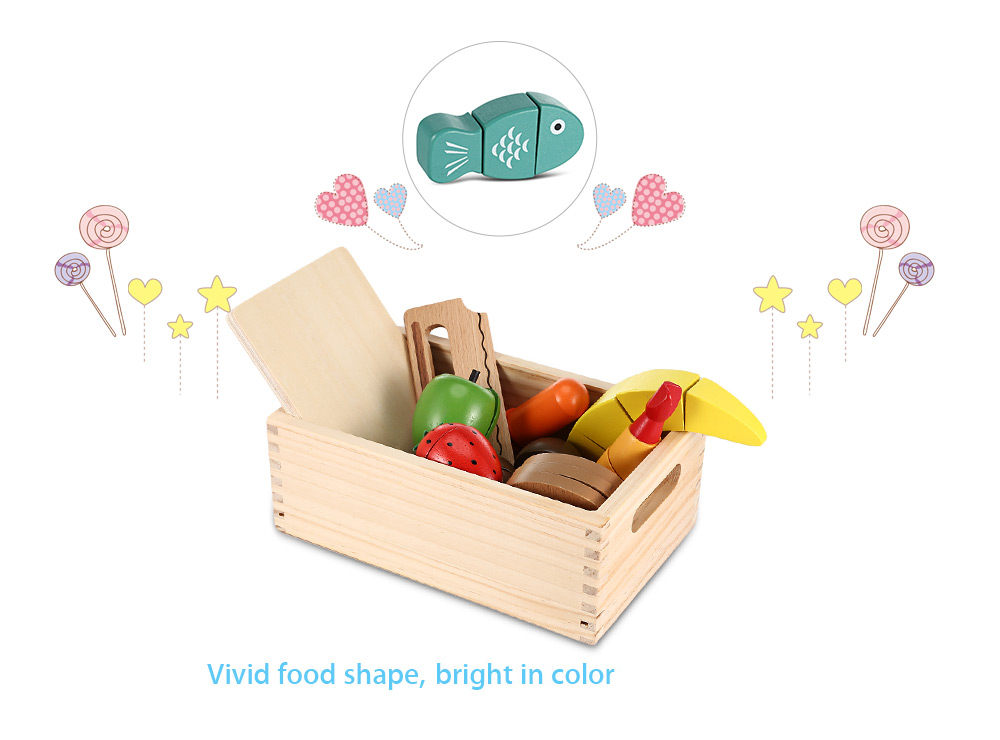 13pcs Wooden Cutting Fruits and Vegetables Toy 13pcs Wooden Cutting Fruits and Vegetables Toy