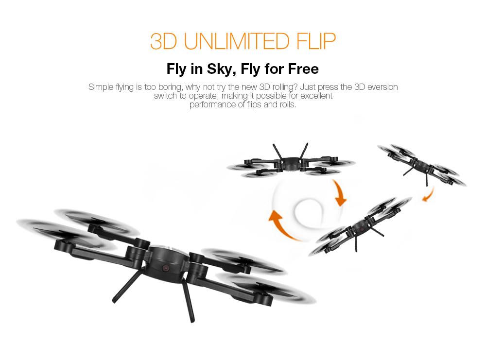 X8TW Foldable 0.41MP WiFi Camera RC Quadcopter 2.4G 4CH 6-axis Gyro Altitude Hold Headless Mode Drone RTF