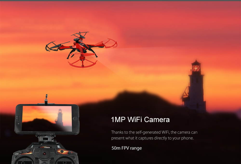 FEILUN FX176C1 GPS Brushed RC Quadcopter RTF WiFi FPV / Waypoints / Follow Me