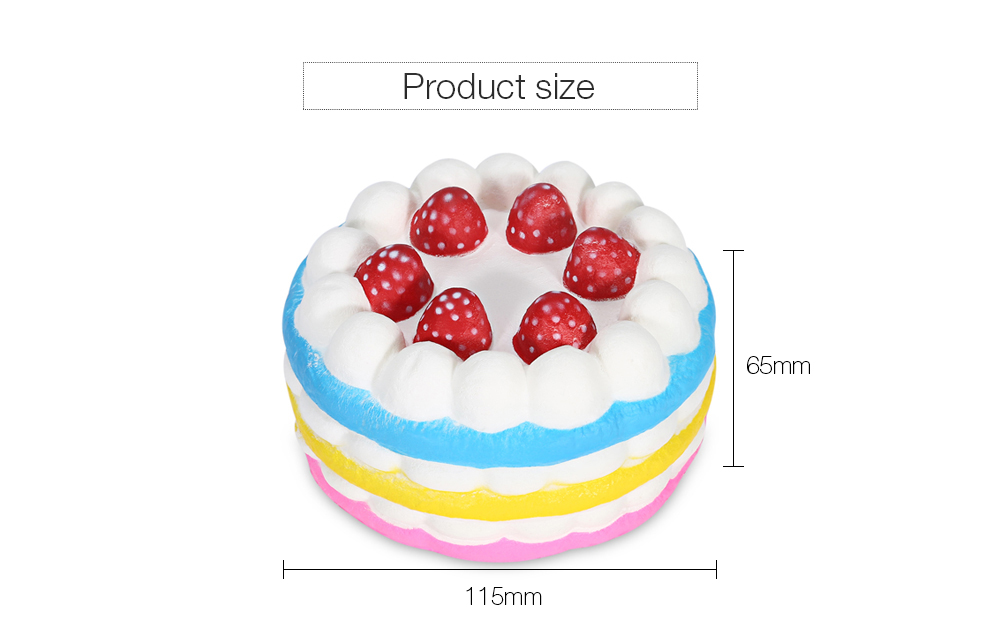 Squishy Fragrant PU Sponge Slow Rising Simulate Strawberry Cake Toy Decoration Squeeze Stress Reliever