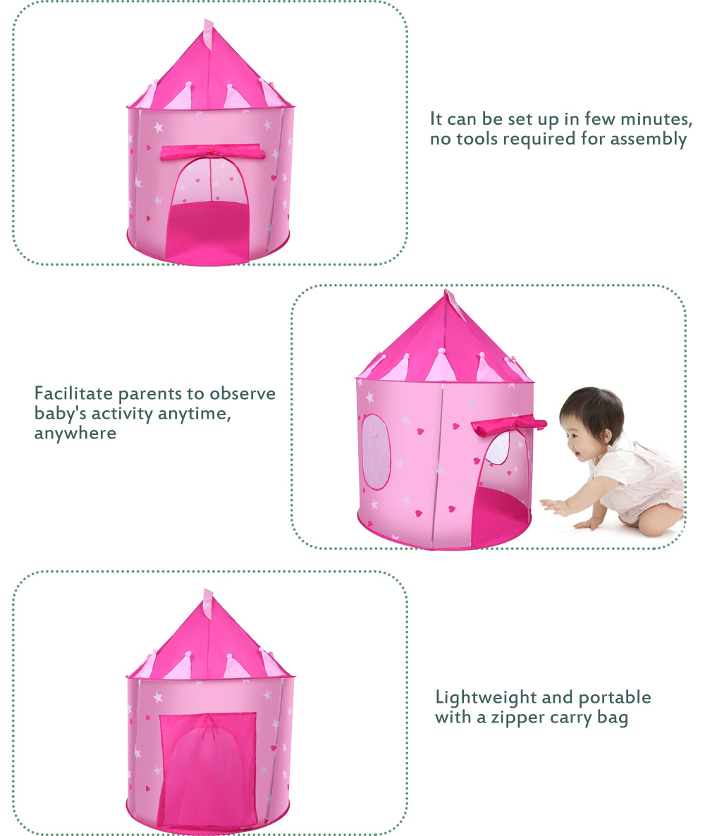 Children Portable Folding Play Tent Cubby House