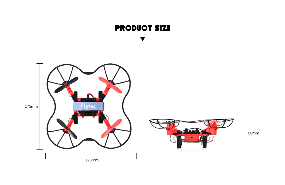 Flytec T11 DIY Building Blocks RC Quadcopter 2.4G 4CH 6-axis Gyro Headless Mode 3D Unlimited Flip Aircraft