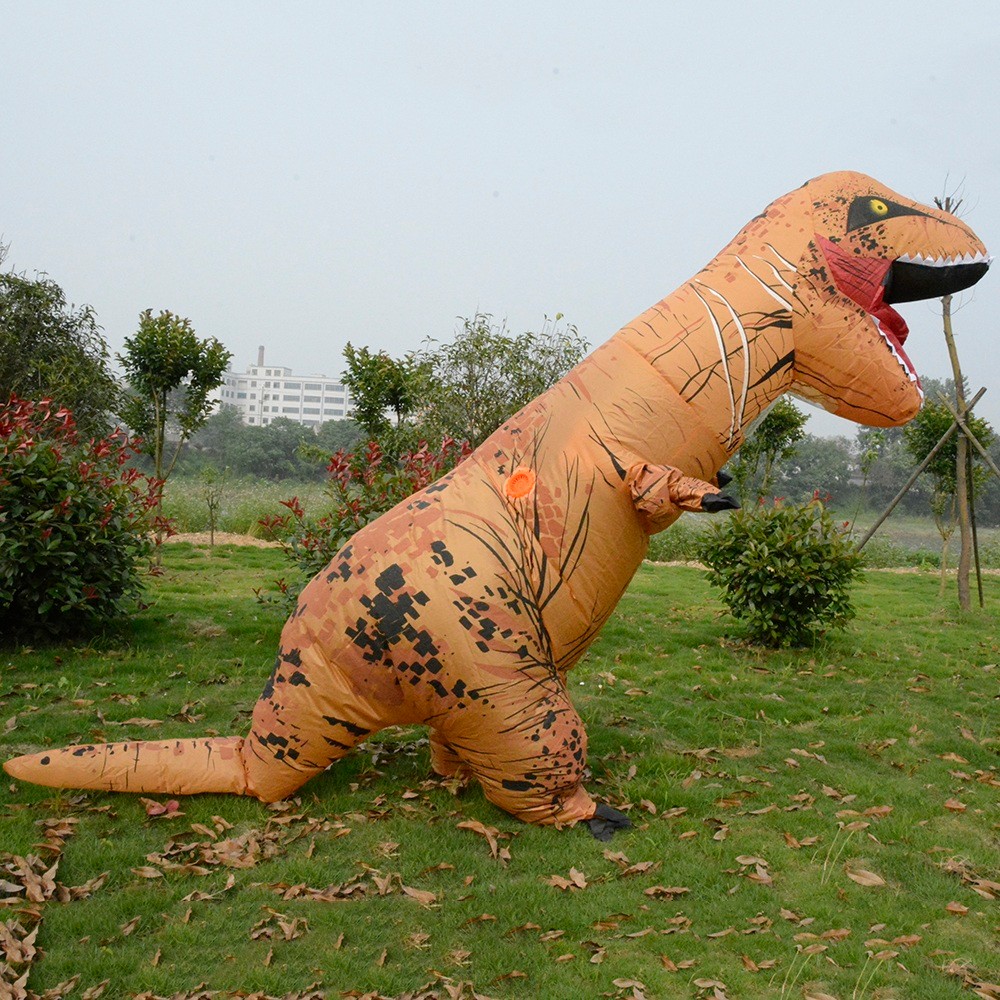 Inflatable Dinosaur Costume Fan Operated Fancy Dress Outfit for Adults