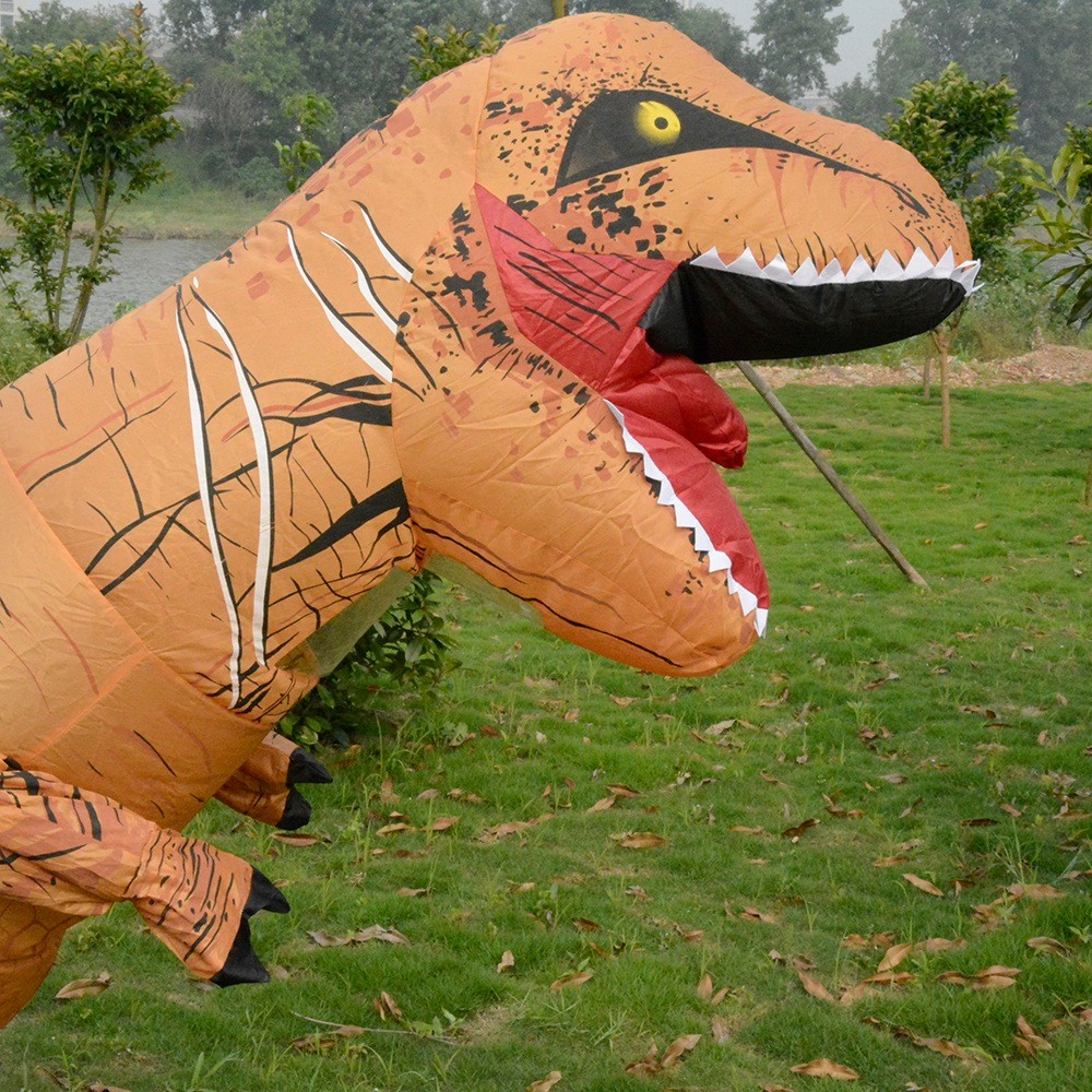 Inflatable Dinosaur Costume Fan Operated Fancy Dress Outfit for Adults