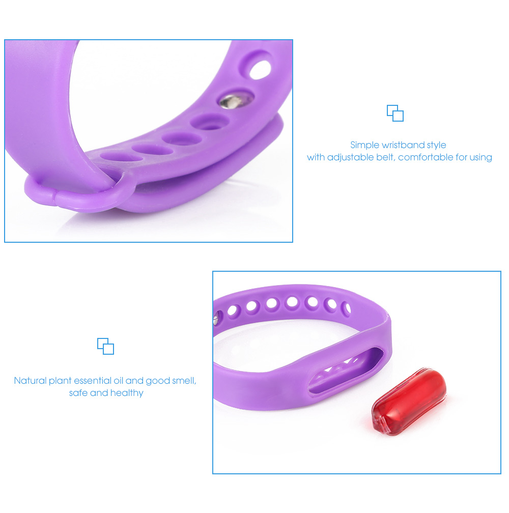 Natural Essential Oil Mosquito Repellent Wrist Band Silicone Bracelet