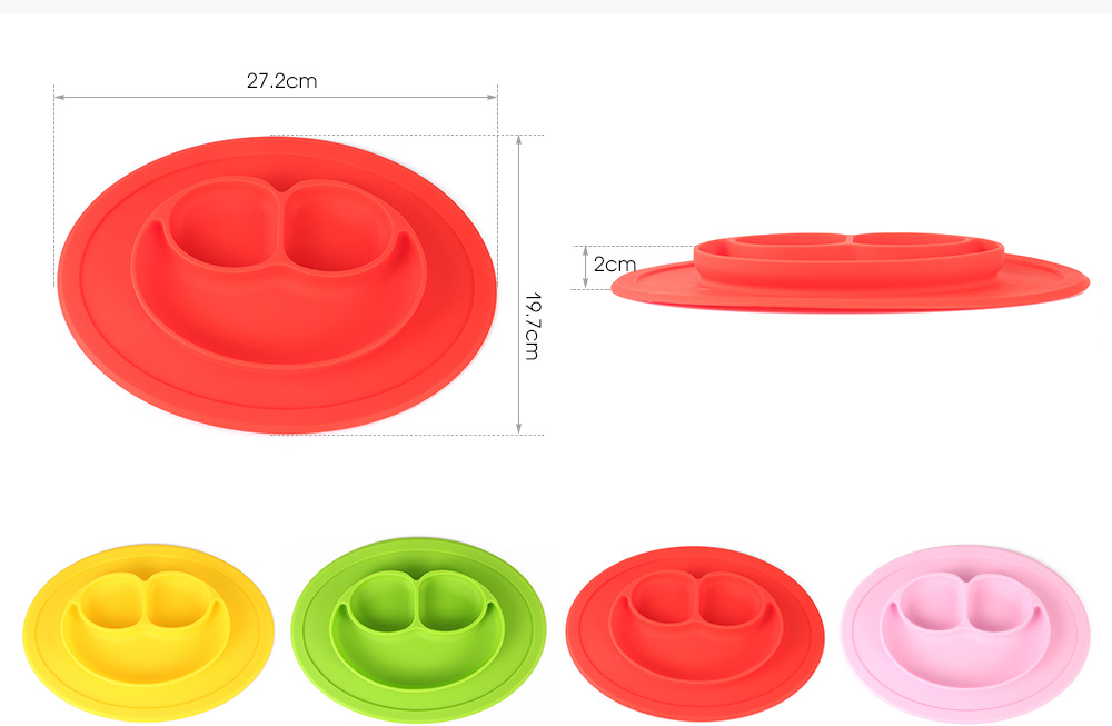 Multipurpose Non-slip Silicone Placement Plate Smile Face Shaped Mold Tray