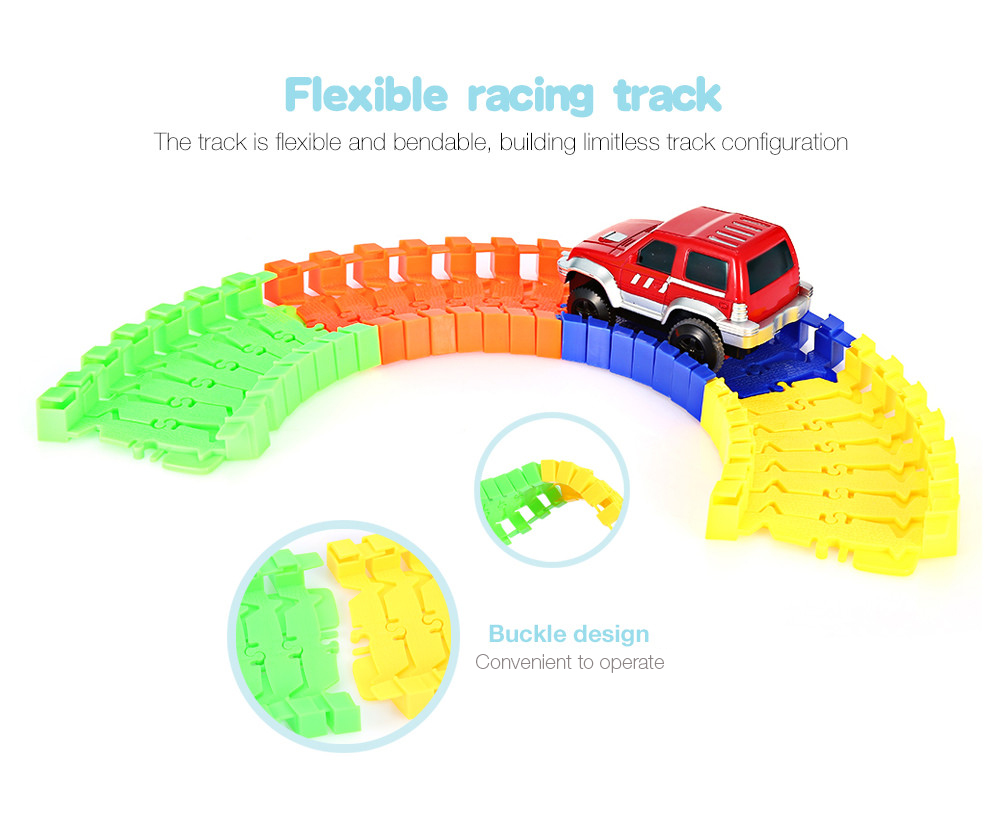 28PCS NO.218 DIY Racing Track Assembly Flexible Twister Car Toy