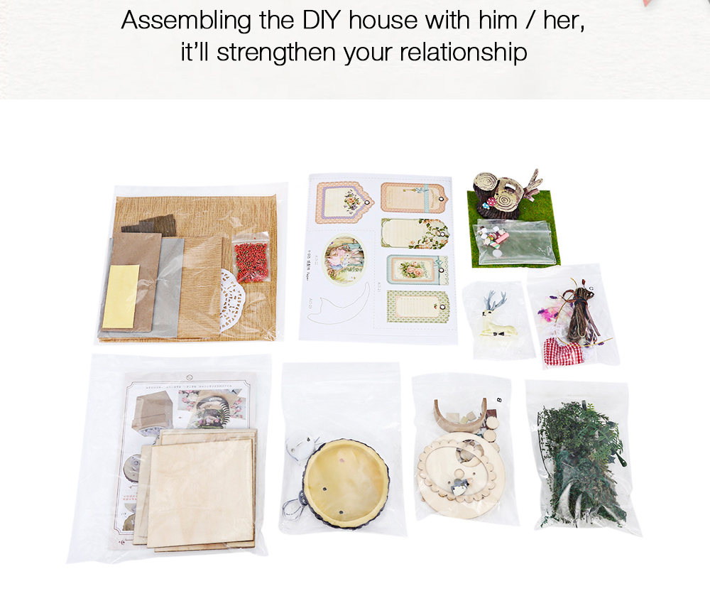 Handmade Dollhouse Miniature DIY Dolls House Kit with Furniture Handicraft 3D Puzzle Building Toys Gift Fantasy Forest Handmade Dollhouse Miniature DIY Dolls House Kit with Furniture Handicraft 3D Puzzle Building Toys Gift Fantasy Forest