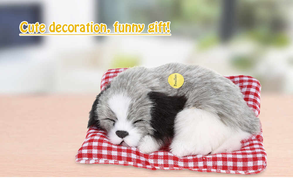 Simulation Animal Squatting Dog Craft Toy with Sound Simulation Animal Squatting Dog Craft Toy with Sound