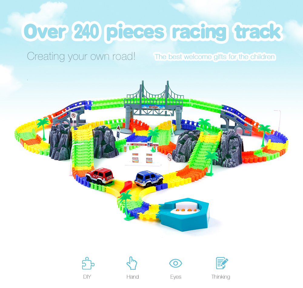 240PCS NO.268 Racing Track DIY Assembly Set Toy