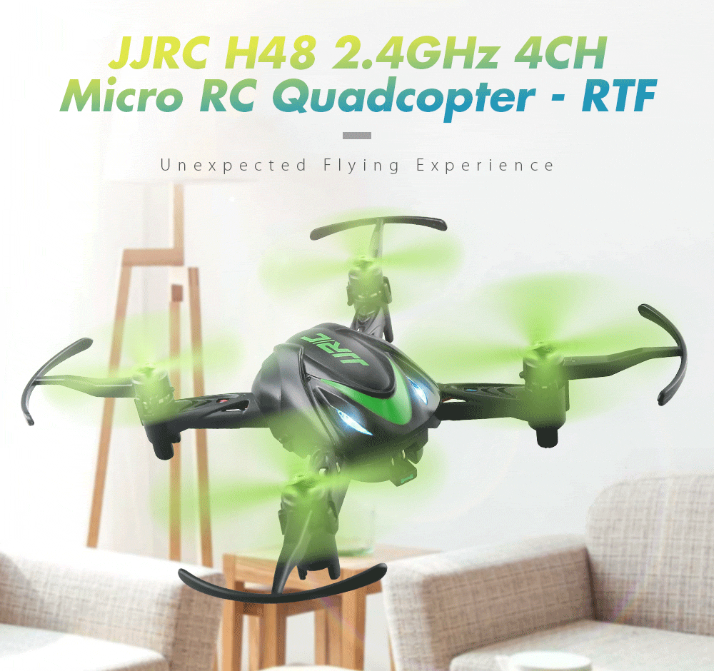 JJRC H48 Micro RC Drone RTF 6-axis Gyro / Screw Free Structure / Two Charging Modes