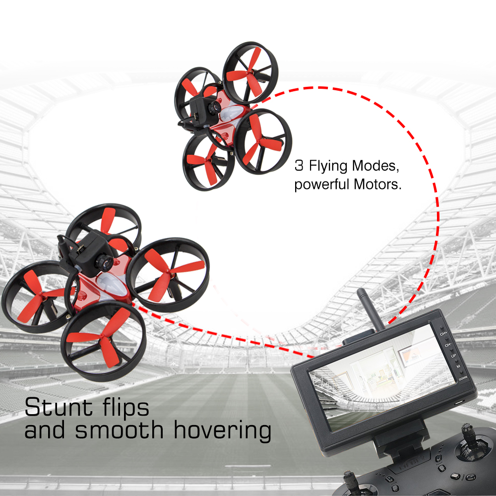 Lieber Birdy 1060 Mini FPV RC Drone Equipped with 600TVL HD Camera Transmitter 4.3 inch 5.8G 40CH LCD Monitor Receiver