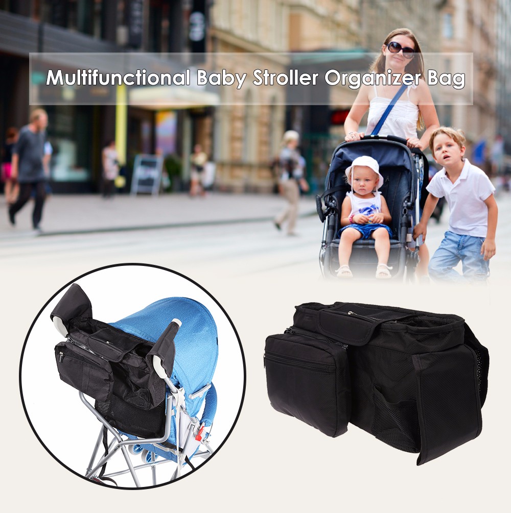 Multifunctional Large Capacity Baby Stroller Organizer Bag