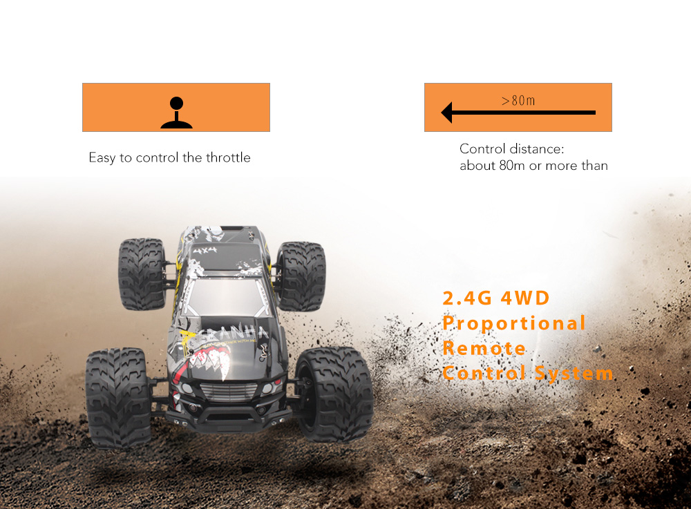 PXtoys 9200 1:12 Off-road RC Racing Car 40km/h / 2.4GHz 4WD / Brushed Motor