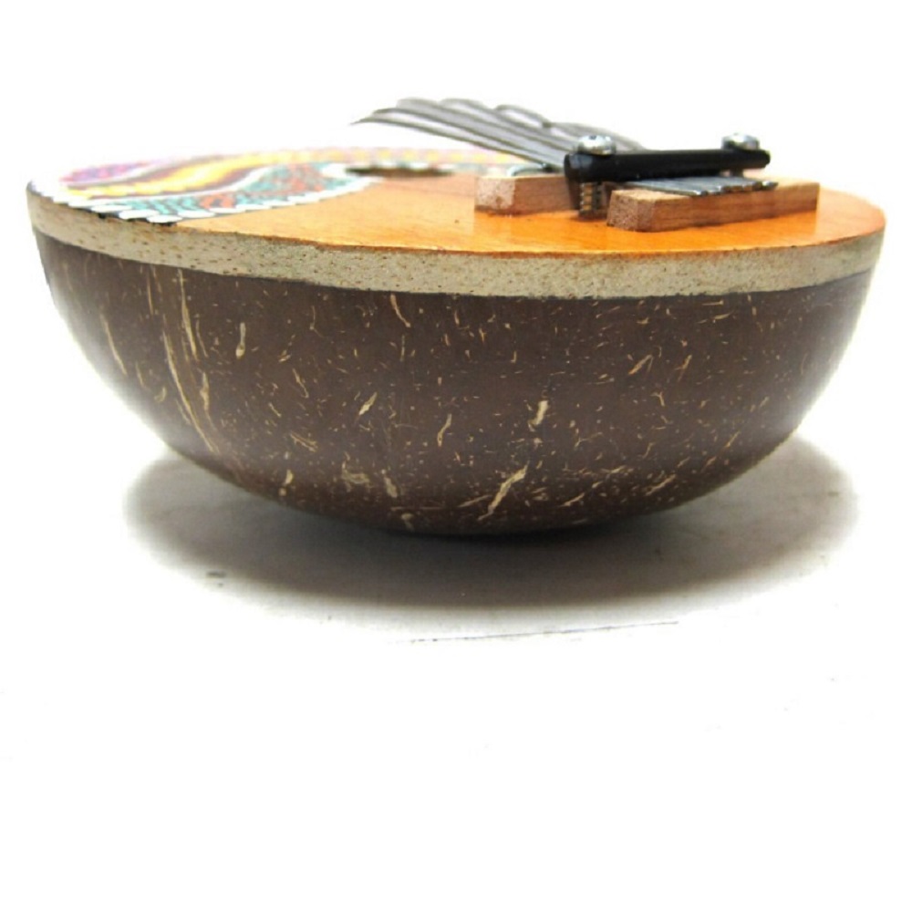 Thumb piano - 7 key - adjustable - coconut shell Thumb piano - 7 key - adjustable - coconut shell