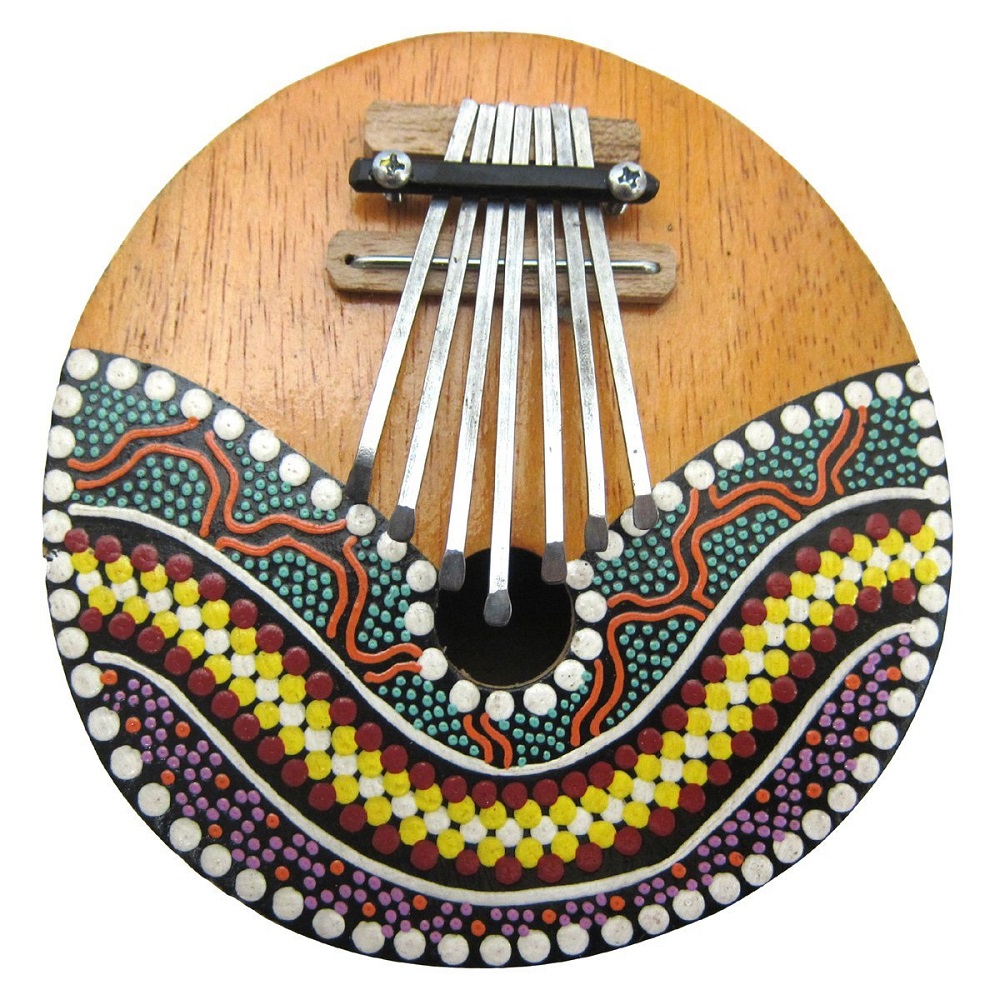 Thumb piano - 7 key - adjustable - coconut shell Thumb piano - 7 key - adjustable - coconut shell