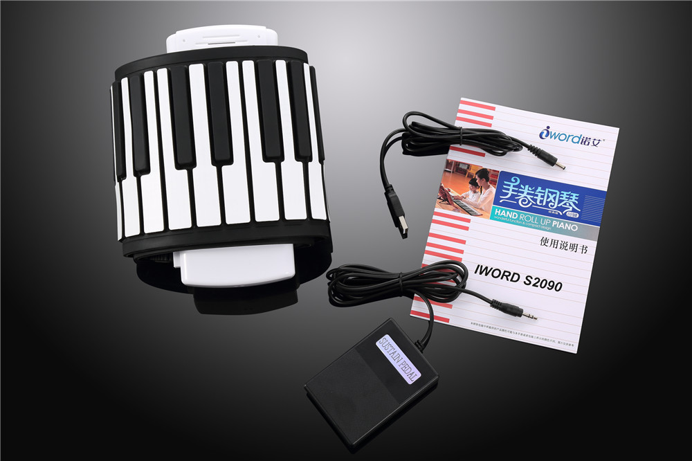 Iword S2090 Hand Roll Piano Flexible Roll Up 88 Keys Keyboard Portable Silicone Piano Iword S2090 Hand Roll Piano Flexible Roll Up 88 Keys Keyboard Portable Silicone Piano