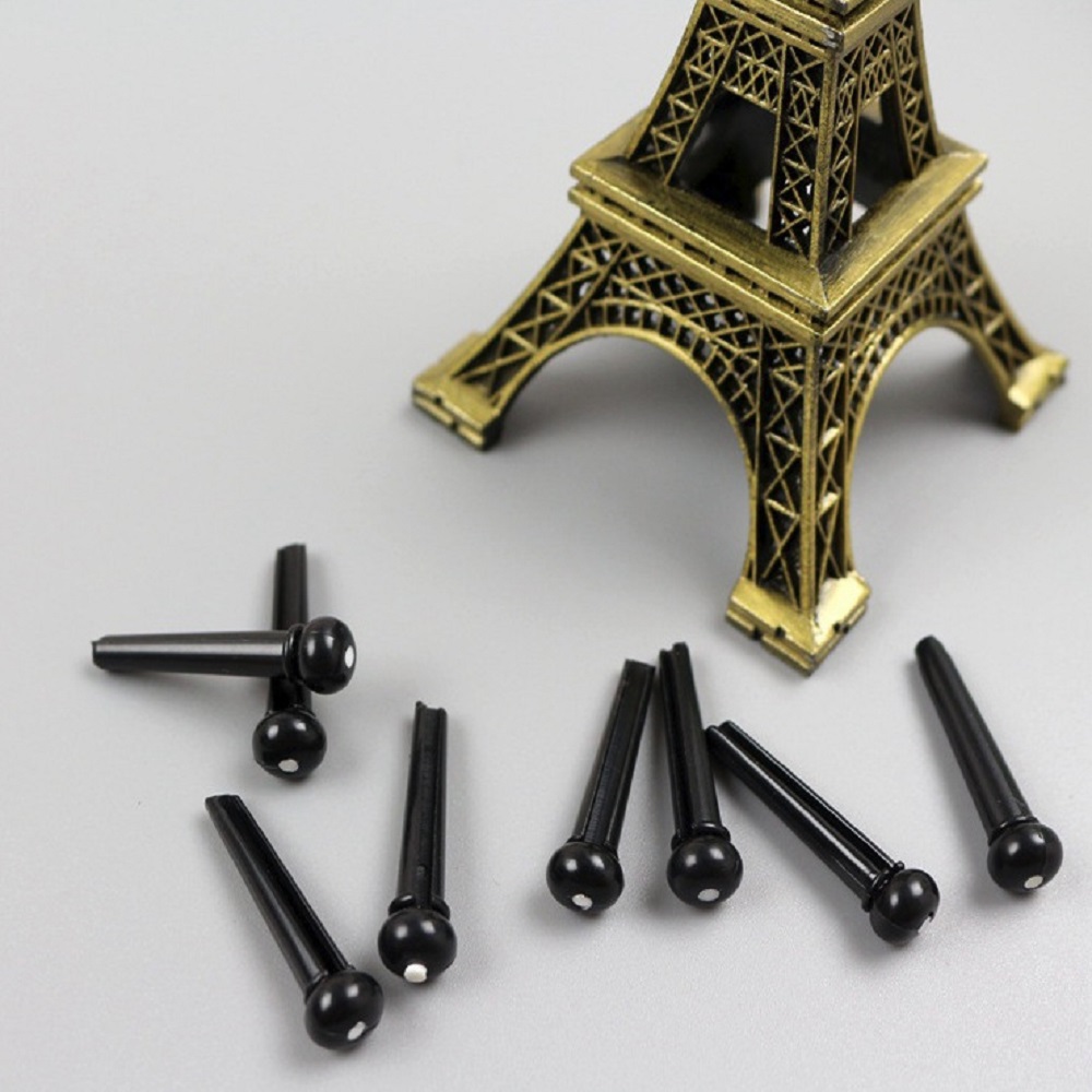 Blisstime Guitar Bone Bridge Pins Replacement Parts with Abalone Dot 6pcs Blisstime Guitar Bone Bridge Pins Replacement Parts with Abalone Dot 6pcs