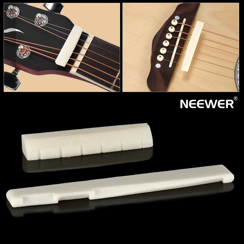 6 String Acoustic Guitar Bone Bridge Saddle Nut 6 String Acoustic Guitar Bone Bridge Saddle Nut