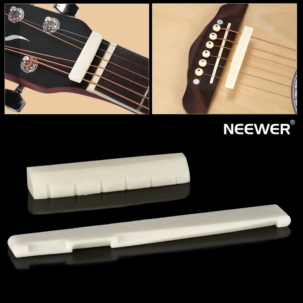 6 String Acoustic Guitar Bone Bridge Saddle Nut