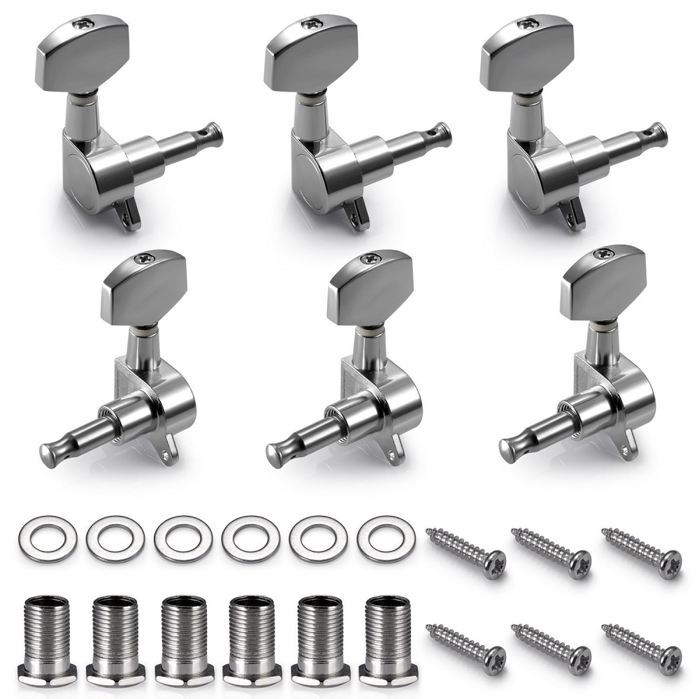 Chrome Guitar String Tuning Pegs Tuners 6 PCS Chrome Guitar String Tuning Pegs Tuners 6 PCS