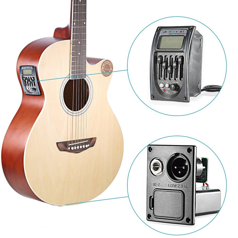 Guitar Driver LC-5 5 Bands Acoustic Guitar Preamp Pickup EQ Preamp LCD Tuner Piezo Pickup Guitar Driver LC-5 5 Bands Acoustic Guitar Preamp Pickup EQ Preamp LCD Tuner Piezo Pickup