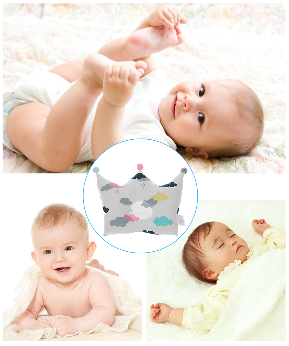 Crown Shape Baby Pillow Infant Newborn Sleeping Headrest