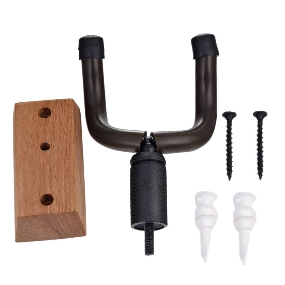 Wooden Base Guitar Hangers Wall Mount Hooks Stand Holder Musical Instrument Wooden Base Guitar Hangers Wall Mount Hooks Stand Holder Musical Instrument