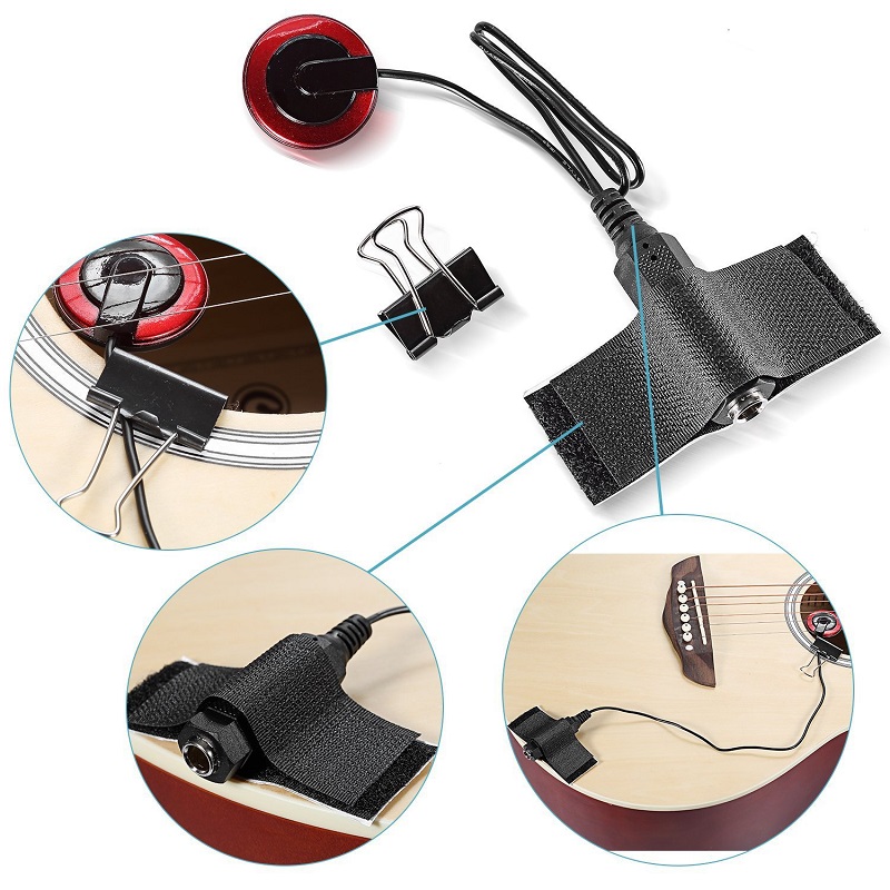 Piezo Contact Microphone Pickup for Guitar Violin Banjo OUD Ukulele Mandolin and More