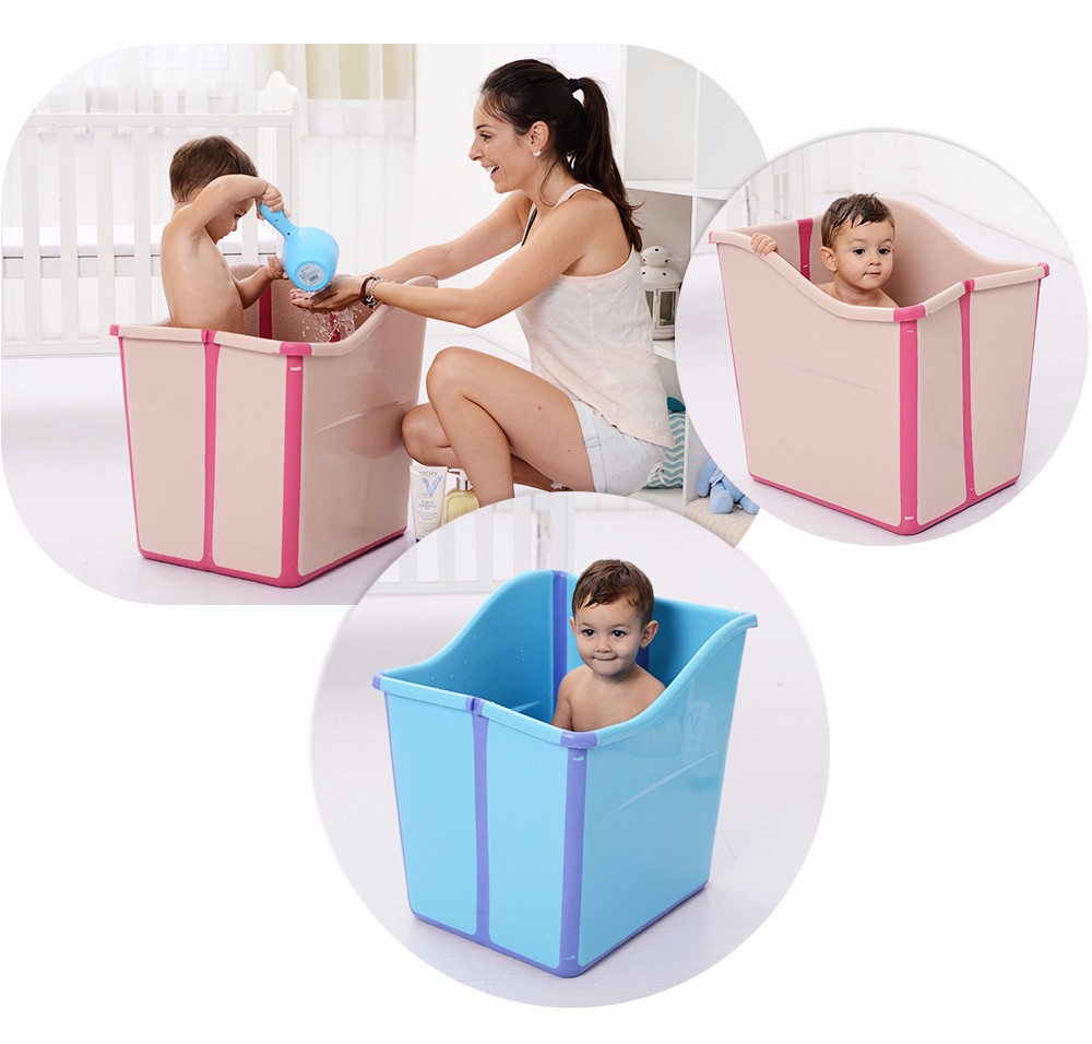 Large Folding Baby Bathtub Thickened Vertical Bath Bucket