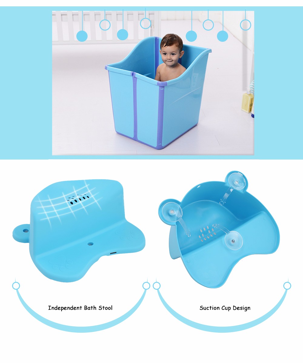 Large Folding Baby Bathtub Thickened Vertical Bath Bucket