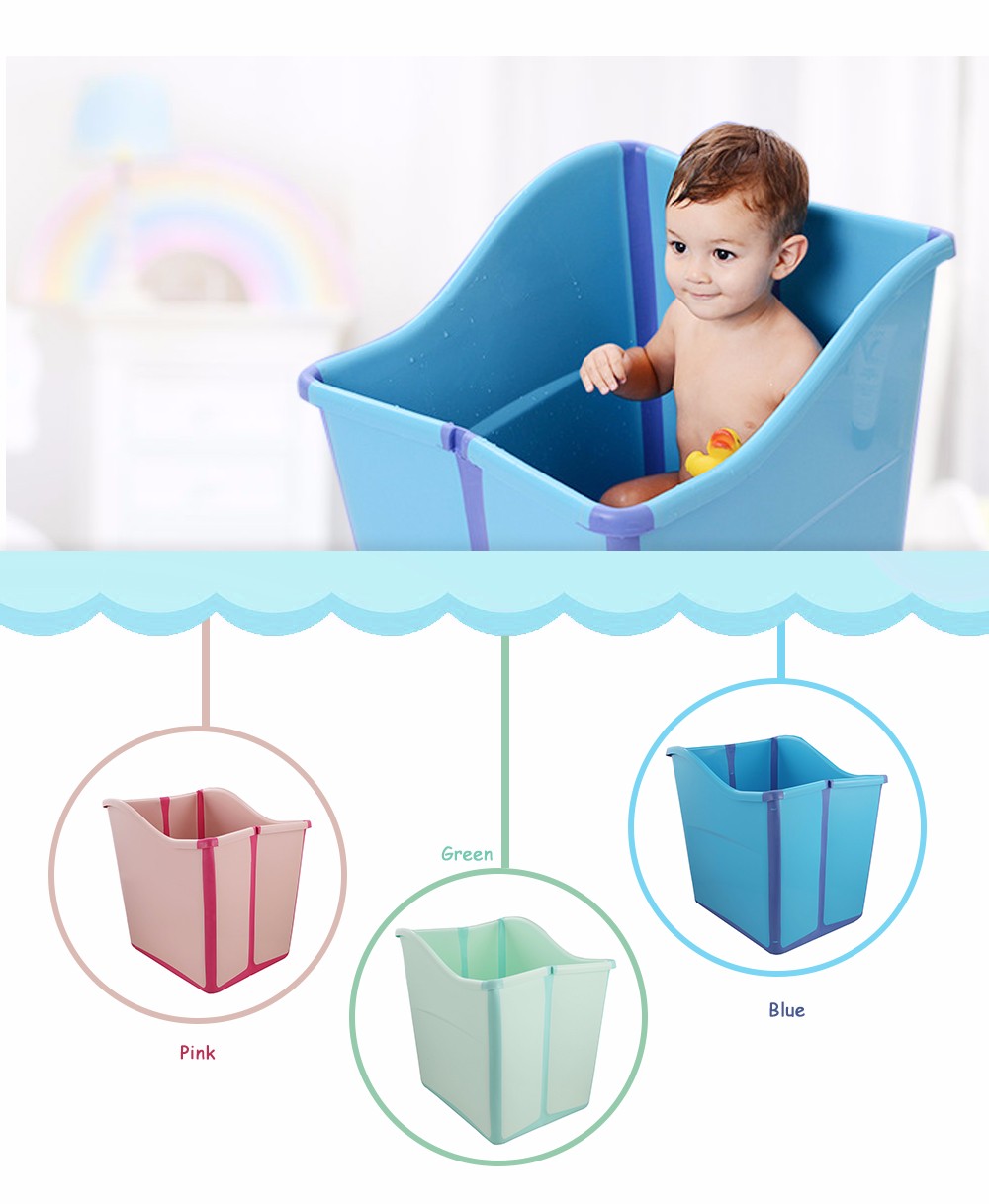 Large Folding Baby Bathtub Thickened Vertical Bath Bucket