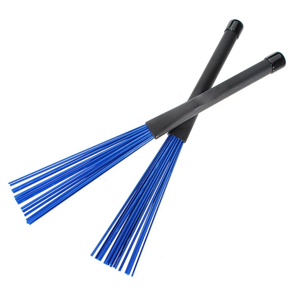 One Pair of 32cm Nylon Retractable Jazz Drum Brushes Telescopic Drumsticks with Rubber Handles One Pair of 32cm Nylon Retractable Jazz Drum Brushes Telescopic Drumsticks with Rubber Handles