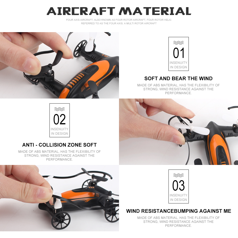 TK115 Mini Fly Car 2 in 1 RC Drone Altitude Hold Quadcopter TK115 Mini Fly Car 2 in 1 RC Drone Altitude Hold Quadcopter