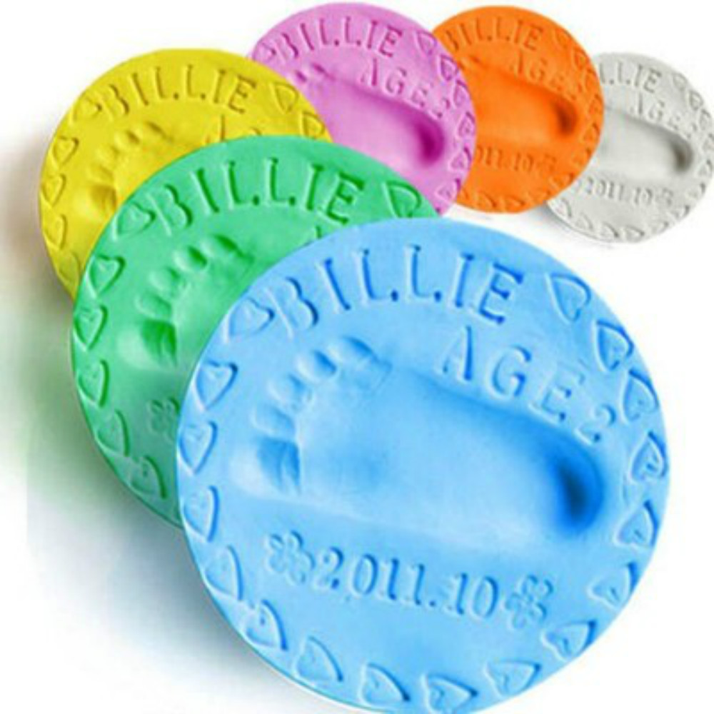 Air Drying Soft Clay Baby Handprint Footprint Imprint Kit Casting Parent-Child Hand Inkpad Fingerprint Air Drying Soft Clay Baby Handprint Footprint Imprint Kit Casting Parent-Child Hand Inkpad Fingerprint
